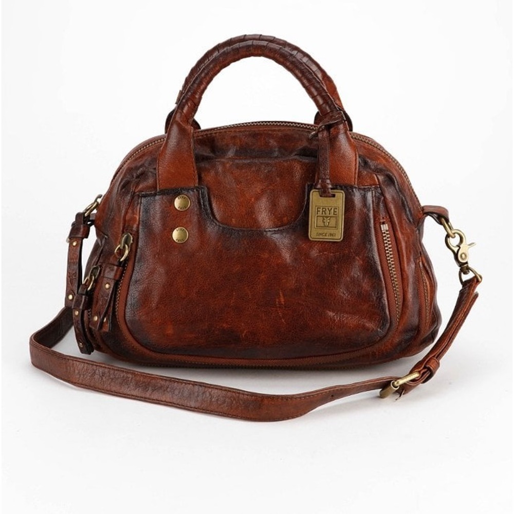 ❤️FRYE ELAINE COGNAC SATCHEL Crossbody❤️